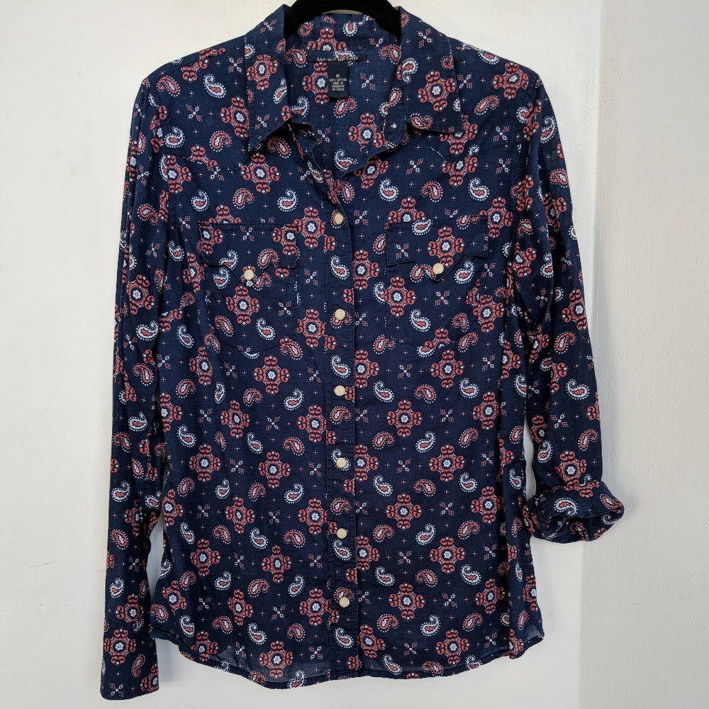 Lucky🍀paisley button down🍀GUC🍀sz M
